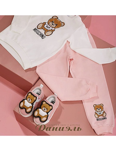 розовые Кеды с медвежатами Moschino - 2092609970028 - Фото 2