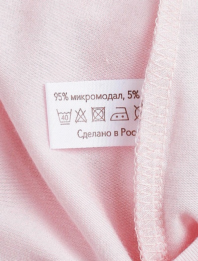 Розовая пижама с кружевными вставками Sognatori - 0214509070048 - Фото 4