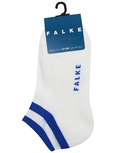Белые короткие носки с синими полосками FALKE - 1534529170603 - Фото 1
