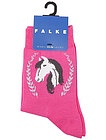 Носки розовые с рисунком лошади - 1532609970556