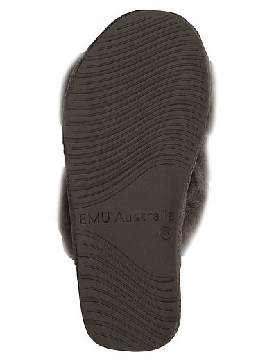 Серые тапочки из меха Emu Australia - 2064509180333 - Фото 5