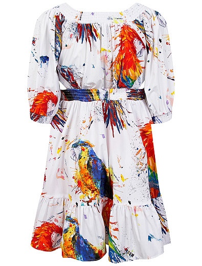Платье с попугаями MSGM - 1054509270883 - Фото 4