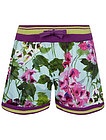 пляжные шорты с цветочным принтом - 4104509270073