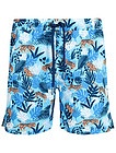 Пляжные шорты с тропическим принтом - 4101419970109