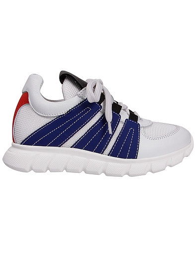Белые кроссовки с синими кроссовками Bumper - 2101219970066 - Фото 3