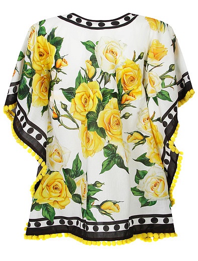 Туника с принтом желтые розы Dolce & Gabbana - 1054609410028 - Фото 2