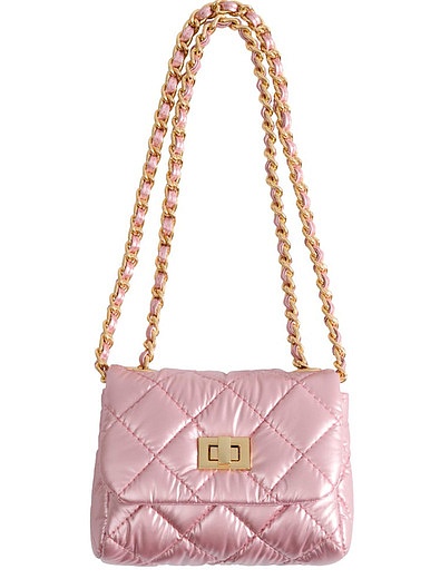 Розовая стёганая сумка с золотистой фурнитурой Milledeux - 1204500370024 - Фото 2