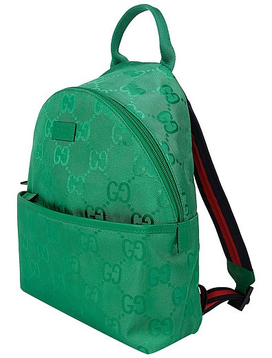 Зеленый рюкзак с узором GG GUCCI - 1504528170034 - Фото 5