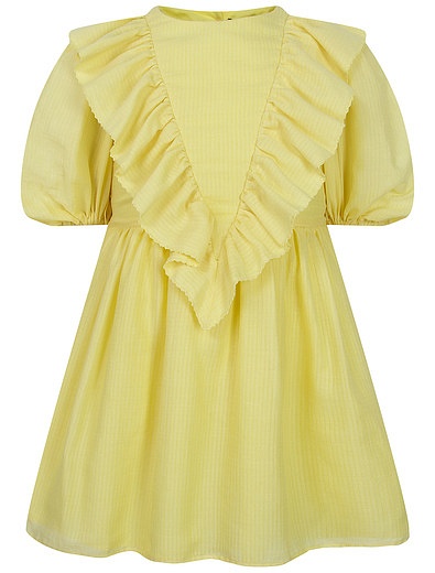 Жёлтое платье с V-образной оборкой Stella McCartney - 1054709370727 - Фото 1