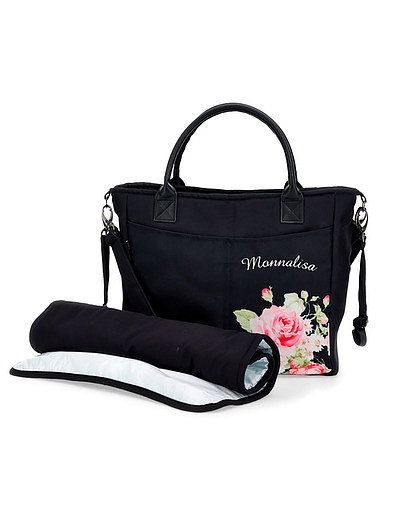 Чёрная сумка для коляски Monnalisa Leclerc baby - 3984508370025 - Фото 3
