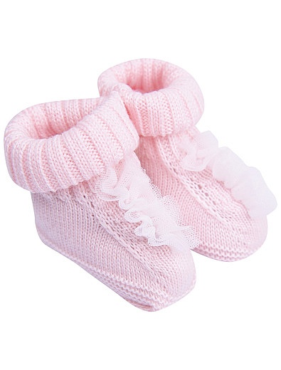 Пудровые носки-пинетки Baby A - 1534509180639 - Фото 1