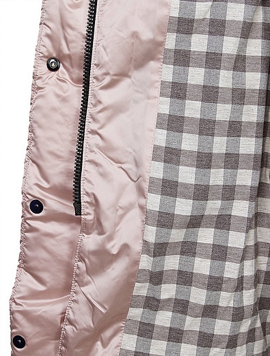 Пальто розовое с отделкой из меха песца Jums Kids - 1122609980060 - Фото 6