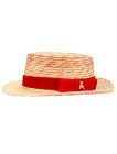 Шляпа-Kанотье с красной бархатной лентой - 1174500370075