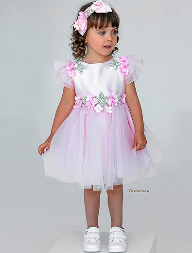 розовое Платье с объёмными цветами Lesy - 1054509071497 - Фото 6