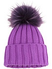 Фиолетовая шапка с помпоном - 1354509280968
