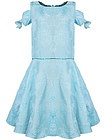 голубое Платье с разрезами на рукавах - 1051509770061
