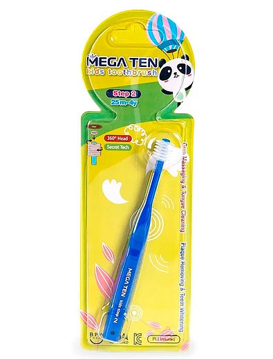 Синяя детская зубная щетка Megaten - 6494528280121 - Фото 2