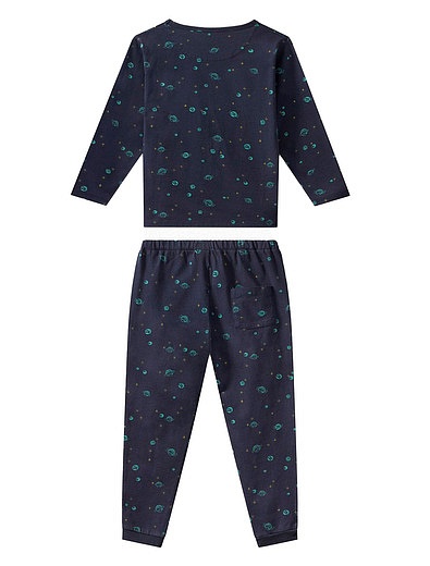 Хлопковая пижама с принтом &quot;космос&quot; Bonpoint - 0214519181024 - Фото 2