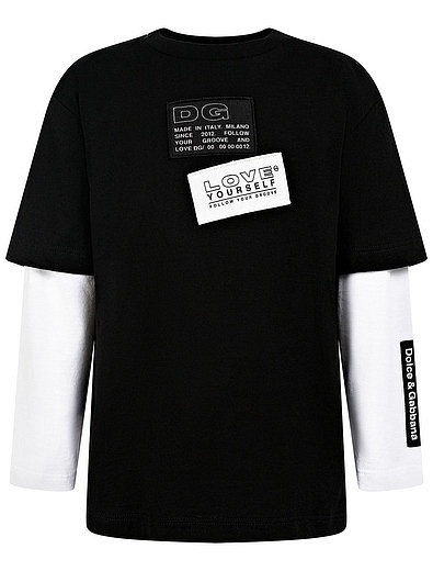 Лонгслив с имитацией футболки Dolce & Gabbana - 4164519170107 - Фото 1