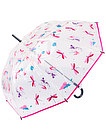 Прозрачный зонт с принтом стрекозы - 0864508180011