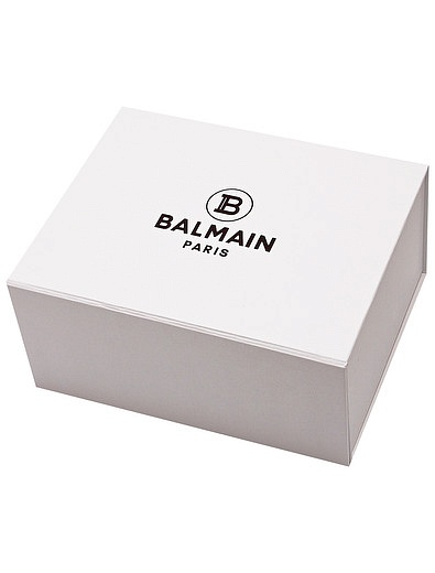 Комплект из комбинезона, шапочки и слюнявчика с цветным логотипом Balmain - 3034509370385 - Фото 4