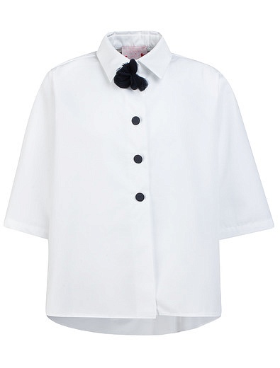 Хлопковая блуза с контрастными деталями Lanvin - 1031209670069 - Фото 1