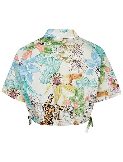 Укороченная блуза с тропическим принтом Imperial Kids - 1034509371926 - Фото 3