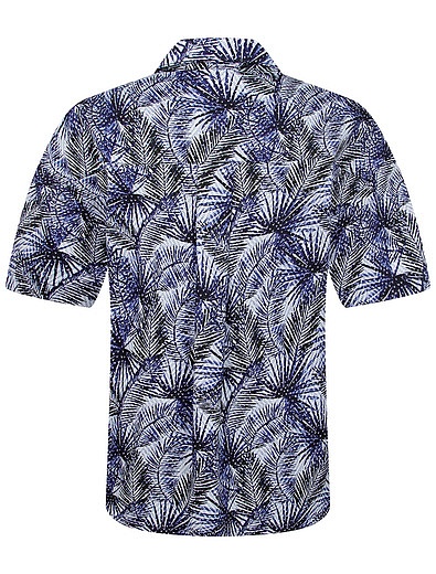 Рубашка из хлопка с тропическим принтом MiaGia - 1014510170015 - Фото 7