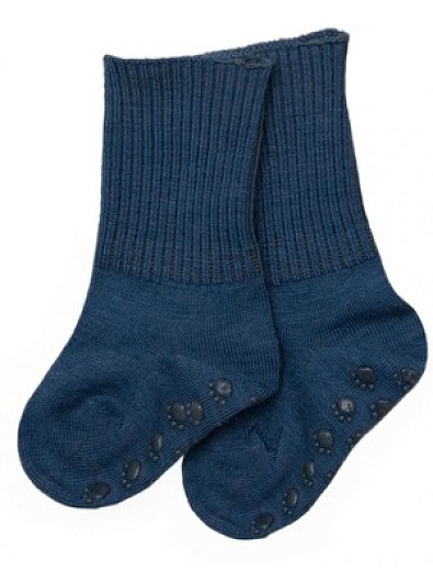 Носки шерстяные синего цвета WOOL & COTTON - 1534519280800 - Фото 2