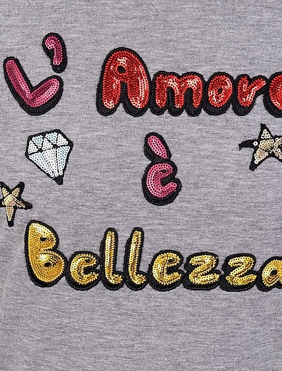 Лонгслив с принтом amore e bellezza Dolce & Gabbana - 4161709880136 - Фото 2