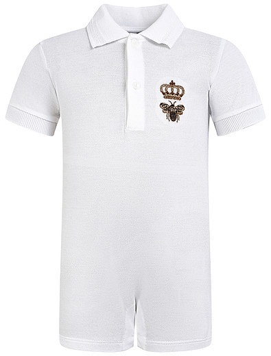 Белый комбинезон с эмблемой пчелой Dolce & Gabbana - 1284519170129 - Фото 1