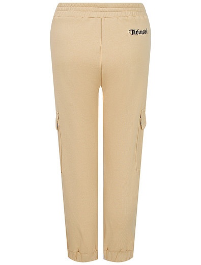 спортивные брюки с накладными карманами TWINSET - 4244509181969 - Фото 7