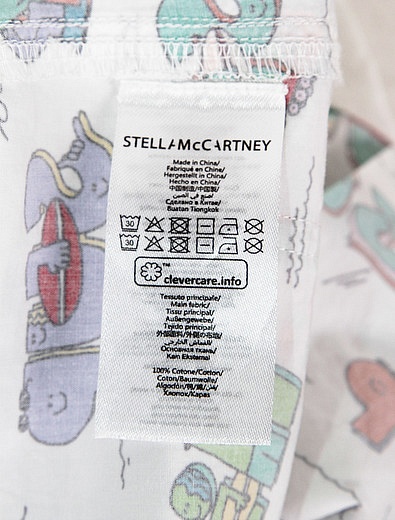 Шорты с принтом super dude Stella McCartney - 1411219070064 - Фото 3