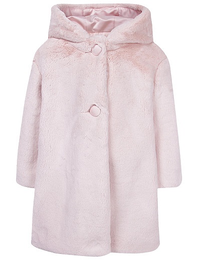Розовое меховое пальто Colorichiari - 4122609980036 - Фото 1