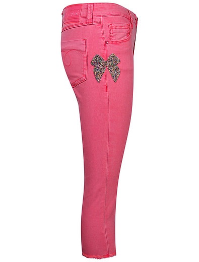 Розовые брюки с бантиками Billieblush - 1084509172153 - Фото 2