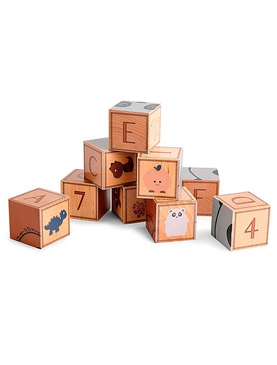 Набор деревянных кубиков, 9 шт nuuroo - 0664520370175 - Фото 1