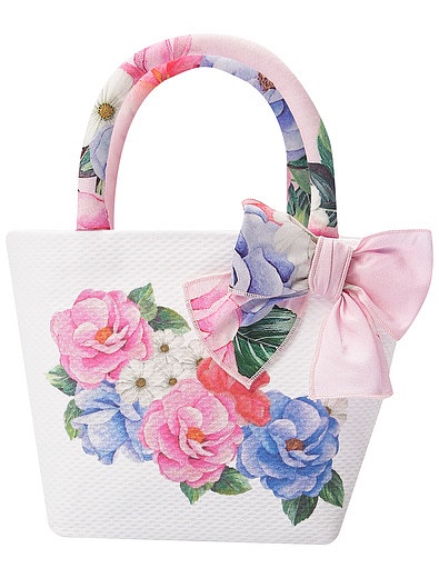 Хлопковая сумка с цветочным принтом Balloon Chic - 1204508270562 - Фото 1