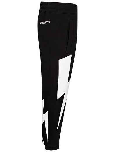 Спортивные брюки с принтом молнии NEIL BARRETT KIDS - 4244519283219 - Фото 2