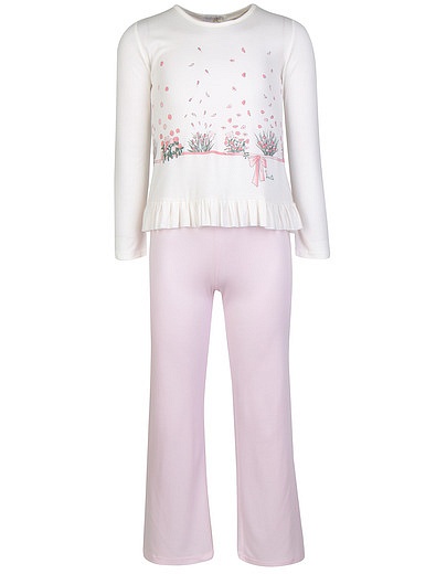 Пижама из модала с цветочным принтом Sottocoperta - 0213009580064 - Фото 1