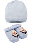 Хлопковый комплект из шапки и носков-пинеток - 3004519270012