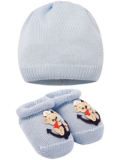 Хлопковый комплект из шапки и носков-пинеток La Perla - 3004519270012 - Фото 1
