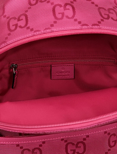Розовый рюкзак с узором GG GUCCI - 1504508170078 - Фото 5