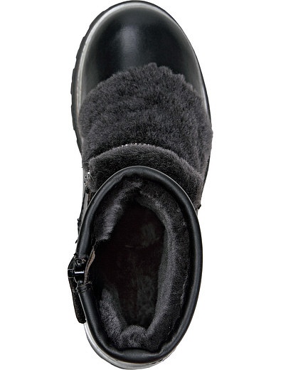 Черные ботинки с меховыми вставками UNISA - 2031109780089 - Фото 4