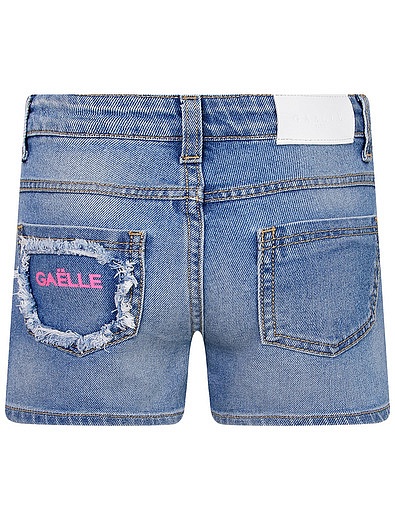 Джинсовые шорты с логотипом GAELLE - 1414509073257 - Фото 2