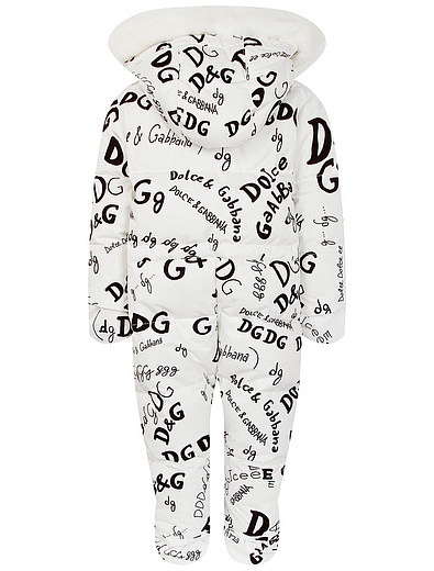 Комбинезон утепленный с принтом логотипа Dolce & Gabbana - 1594519081289 - Фото 2