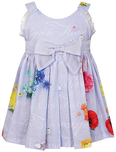Платье из хлопка с добавлением шёлка Lapin House - 1054509273006 - Фото 1