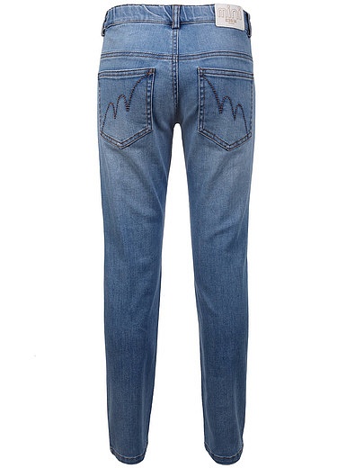 Голубые джинсы прямого кроя Simonetta - 1161519670159 - Фото 2