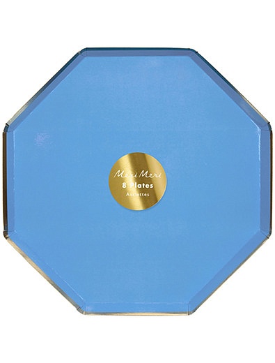 Набор одноразовых синих тарелок 8 шт. Meri Meri - 2294520080224 - Фото 2