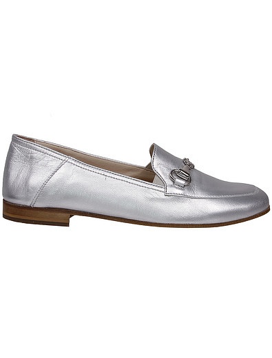 Серебряные туфли из натуральной кожи Florens - 2014209970109 - Фото 2