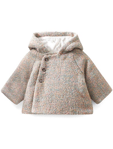 Однобортное пальто с капюшоном Bonpoint - 1124509182506 - Фото 1